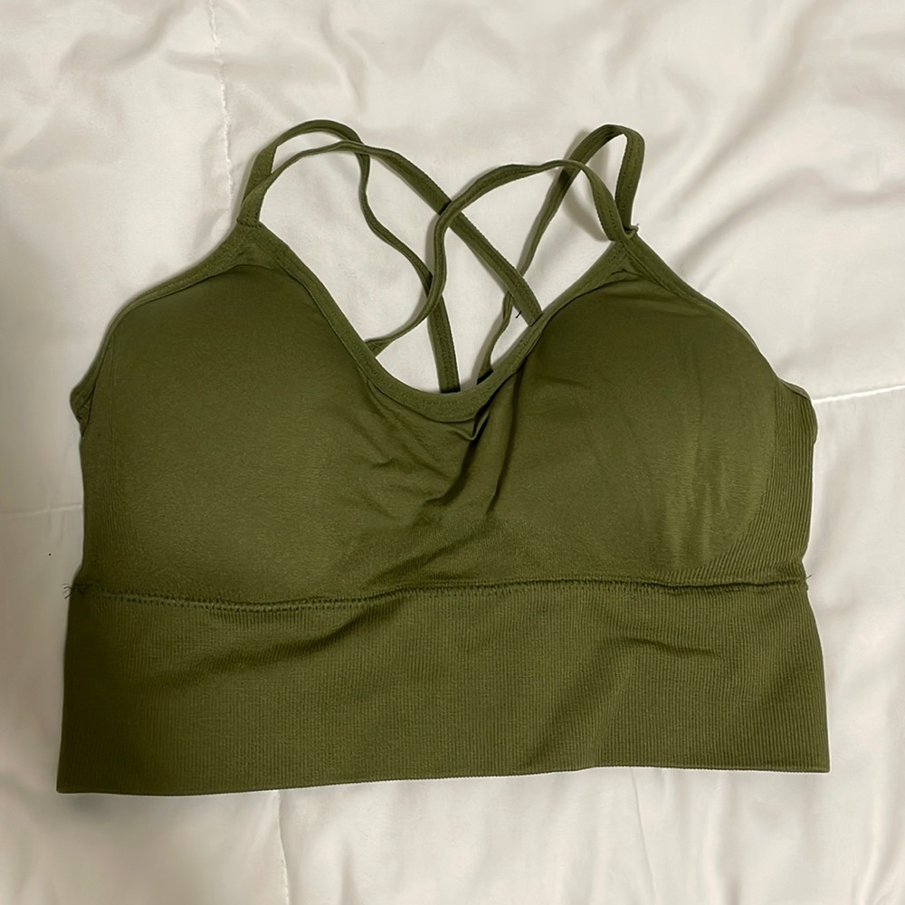 NVGTN Khaki flourish bra